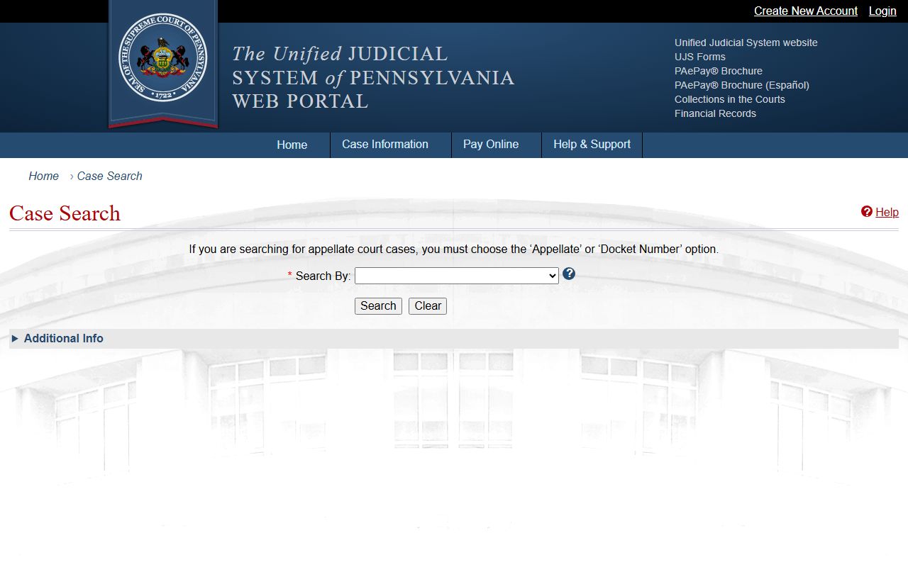 UJS case search for Beaver County arrest and booking photo records